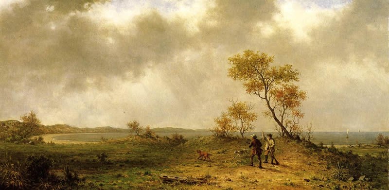 Martin Johnson Heade Two Hunters in a Landscape